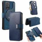 For Xiaomi Mi 11T / 11T Pro 5G CaseNeo MagSafe RFID Anti-theft Zipper Wallet Retro Leather Phone Case(Blue) - 1