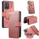 For Xiaomi Mi 11T / 11T Pro 5G CaseNeo MagSafe RFID Anti-theft Zipper Wallet Retro Leather Phone Case(Pink) - 1