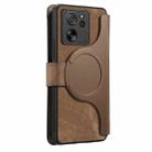 For Xiaomi 13T / 13T Pro 5G CaseNeo MagSafe RFID Anti-theft Zipper Wallet Retro Leather Phone Case(Brown) - 3