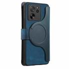 For Xiaomi 13T / 13T Pro 5G CaseNeo MagSafe RFID Anti-theft Zipper Wallet Retro Leather Phone Case(Blue) - 3