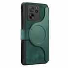 For Xiaomi 13T / 13T Pro 5G CaseNeo MagSafe RFID Anti-theft Zipper Wallet Retro Leather Phone Case(Green) - 3