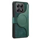For Xiaomi 14T Pro CaseNeo MagSafe RFID Anti-theft Zipper Wallet Retro Leather Phone Case(Green) - 3