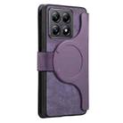 For Xiaomi 14T Pro CaseNeo MagSafe RFID Anti-theft Zipper Wallet Retro Leather Phone Case(Purple) - 3