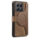 For Xiaomi 14T CaseNeo MagSafe RFID Anti-theft Zipper Wallet Retro Leather Phone Case(Brown) - 3