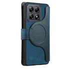 For Xiaomi 14T CaseNeo MagSafe RFID Anti-theft Zipper Wallet Retro Leather Phone Case(Blue) - 3
