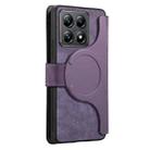 For Xiaomi 14T CaseNeo MagSafe RFID Anti-theft Zipper Wallet Retro Leather Phone Case(Purple) - 3