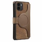 For Redmi A1 CaseNeo MagSafe RFID Anti-theft Zipper Wallet Retro Leather Phone Case(Brown) - 3