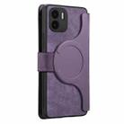 For Redmi A1 CaseNeo MagSafe RFID Anti-theft Zipper Wallet Retro Leather Phone Case(Purple) - 3