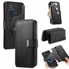 For Redmi 12C CaseNeo MagSafe RFID Anti-theft Zipper Wallet Retro Leather Phone Case(Black) - 1