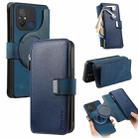 For Redmi 12C CaseNeo MagSafe RFID Anti-theft Zipper Wallet Retro Leather Phone Case(Blue) - 1