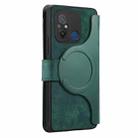 For Redmi 12C CaseNeo MagSafe RFID Anti-theft Zipper Wallet Retro Leather Phone Case(Green) - 3