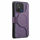 For Redmi 12C CaseNeo MagSafe RFID Anti-theft Zipper Wallet Retro Leather Phone Case(Purple) - 3