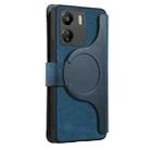 For Redmi 13C 4G / Poco M6 CaseNeo MagSafe RFID Anti-theft Zipper Wallet Retro Leather Phone Case(Blue) - 3