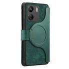 For Redmi 13C 4G / Poco M6 CaseNeo MagSafe RFID Anti-theft Zipper Wallet Retro Leather Phone Case(Green) - 3