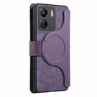 For Redmi 13C 4G / Poco M6 CaseNeo MagSafe RFID Anti-theft Zipper Wallet Retro Leather Phone Case(Purple) - 3