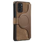 For Redmi Note 10 4G / 10S CaseNeo MagSafe RFID Anti-theft Zipper Wallet Retro Leather Phone Case(Brown) - 3