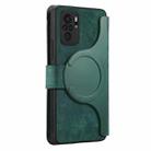 For Redmi Note 10 4G / 10S CaseNeo MagSafe RFID Anti-theft Zipper Wallet Retro Leather Phone Case(Green) - 3