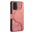 For Redmi Note 10 4G / 10S CaseNeo MagSafe RFID Anti-theft Zipper Wallet Retro Leather Phone Case(Pink) - 3