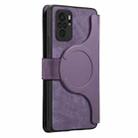 For Redmi Note 10 4G / 10S CaseNeo MagSafe RFID Anti-theft Zipper Wallet Retro Leather Phone Case(Purple) - 3