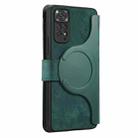 For Redmi Note 11 4G Global CaseNeo MagSafe RFID Anti-theft Zipper Wallet Retro Leather Phone Case(Green) - 3