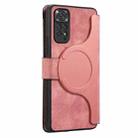 For Redmi Note 11 4G Global CaseNeo MagSafe RFID Anti-theft Zipper Wallet Retro Leather Phone Case(Pink) - 3