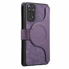 For Redmi Note 11 4G Global CaseNeo MagSafe RFID Anti-theft Zipper Wallet Retro Leather Phone Case(Purple) - 3