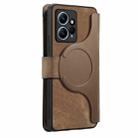 For Redmi Note 12 4G Global CaseNeo MagSafe RFID Anti-theft Zipper Wallet Retro Leather Phone Case(Brown) - 3