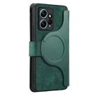 For Redmi Note 12 4G Global CaseNeo MagSafe RFID Anti-theft Zipper Wallet Retro Leather Phone Case(Green) - 3