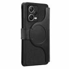 For Redmi Note 12 Pro+ 5G CaseNeo MagSafe RFID Anti-theft Zipper Wallet Retro Leather Phone Case(Black) - 3