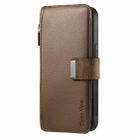 For Redmi Note 12 Pro+ 5G CaseNeo MagSafe RFID Anti-theft Zipper Wallet Retro Leather Phone Case(Brown) - 2