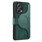 For Redmi Note 12 Pro+ 5G CaseNeo MagSafe RFID Anti-theft Zipper Wallet Retro Leather Phone Case(Green) - 3