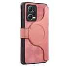 For Redmi Note 12 Pro+ 5G CaseNeo MagSafe RFID Anti-theft Zipper Wallet Retro Leather Phone Case(Pink) - 3