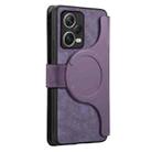 For Redmi Note 12 Pro+ 5G CaseNeo MagSafe RFID Anti-theft Zipper Wallet Retro Leather Phone Case(Purple) - 3