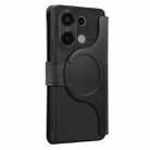 For Redmi Note 13 4G CaseNeo MagSafe RFID Anti-theft Zipper Wallet Retro Leather Phone Case(Black) - 3
