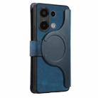 For Redmi Note 13 4G CaseNeo MagSafe RFID Anti-theft Zipper Wallet Retro Leather Phone Case(Blue) - 3