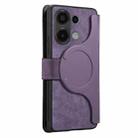 For Redmi Note 13 4G CaseNeo MagSafe RFID Anti-theft Zipper Wallet Retro Leather Phone Case(Purple) - 3
