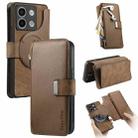 For Redmi Note 13 5G CaseNeo MagSafe RFID Anti-theft Zipper Wallet Retro Leather Phone Case(Brown) - 1
