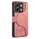 For Redmi Note 13 5G CaseNeo MagSafe RFID Anti-theft Zipper Wallet Retro Leather Phone Case(Pink) - 3
