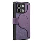 For Redmi Note 13 5G CaseNeo MagSafe RFID Anti-theft Zipper Wallet Retro Leather Phone Case(Purple) - 3