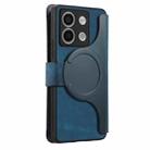 For Redmi Note 13 Pro 5G CaseNeo MagSafe RFID Anti-theft Zipper Wallet Retro Leather Phone Case(Blue) - 3