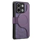 For Redmi Note 13 Pro 5G CaseNeo MagSafe RFID Anti-theft Zipper Wallet Retro Leather Phone Case(Purple) - 3