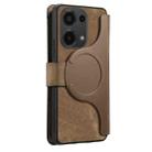 For Redmi Note 13 Pro 4G CaseNeo MagSafe RFID Anti-theft Zipper Wallet Retro Leather Phone Case(Brown) - 3