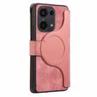 For Redmi Note 13 Pro 4G CaseNeo MagSafe RFID Anti-theft Zipper Wallet Retro Leather Phone Case(Pink) - 3