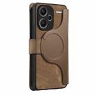 For Redmi Note 13 Pro+ CaseNeo MagSafe RFID Anti-theft Zipper Wallet Retro Leather Phone Case(Brown) - 3
