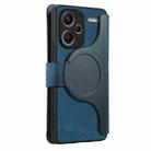 For Redmi Note 13 Pro+ CaseNeo MagSafe RFID Anti-theft Zipper Wallet Retro Leather Phone Case(Blue) - 3