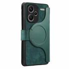 For Redmi Note 13 Pro+ CaseNeo MagSafe RFID Anti-theft Zipper Wallet Retro Leather Phone Case(Green) - 3