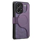 For Redmi Note 13 Pro+ CaseNeo MagSafe RFID Anti-theft Zipper Wallet Retro Leather Phone Case(Purple) - 3