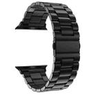 For Apple Watch 38 / 40 / 41 / S10 42mm xDfind Three Beads Fold Buckle Stainless Steel Watch Band(Black) - 2