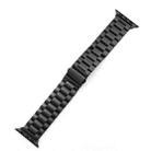 For Apple Watch 38 / 40 / 41 / S10 42mm xDfind Three Beads Fold Buckle Stainless Steel Watch Band(Black) - 3