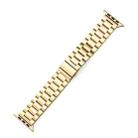 For Apple Watch 38 / 40 / 41 / S10 42mm xDfind Three Beads Fold Buckle Stainless Steel Watch Band(Gold) - 3